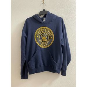 USA Navy Soffe Men Hoodie S Navy Blue Hoodie Vintage 90s rare Pullover Hooded